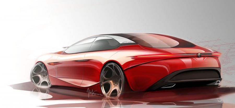 Эскиз Alfa Romeo Gloria by IED 2013 года  (фото 9 из 13)